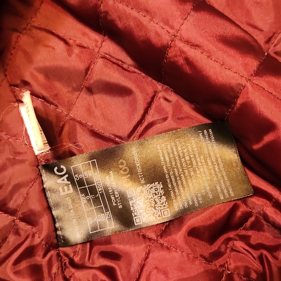 GUESS LEATHER MAROON WHITE VARSITY JACKET SIZE LARGE - Picture 6 of 10